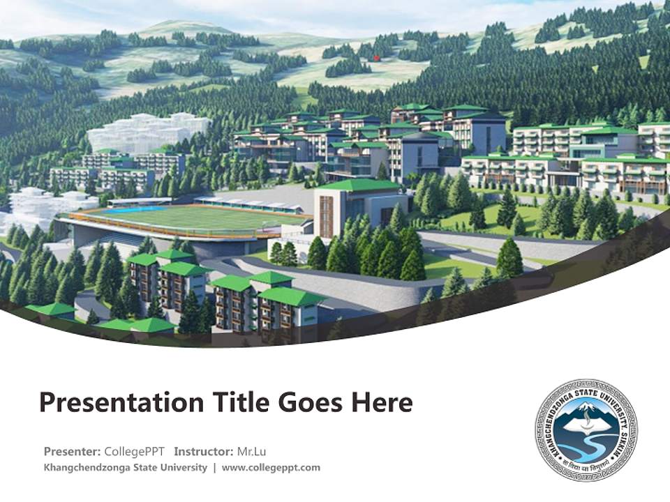 Khangchendzonga State University Course/Courseware Creation PPT Template4:3 ratio PPT effect preview image5