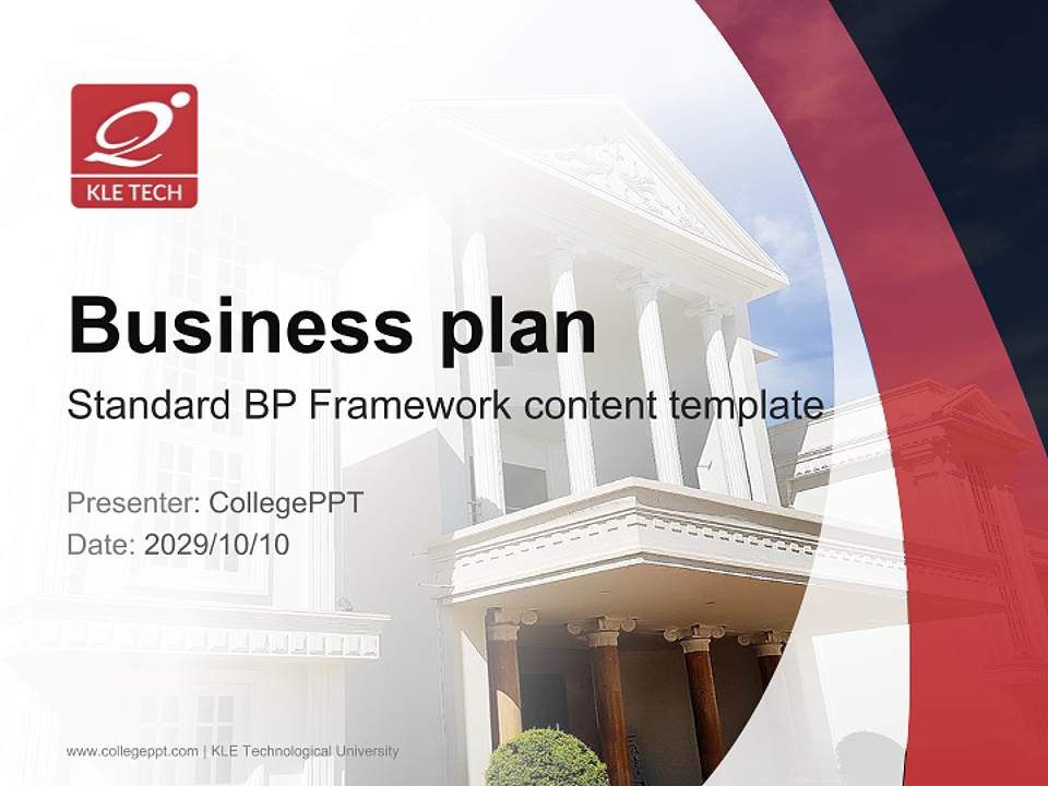 KLE Technological University Competition/Entrepreneurship Contest PPT Template4:3 ratio PPT effect preview image9