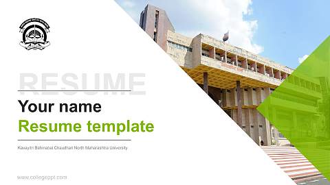 Kavayitri Bahinabai Chaudhari North Maharashtra University Resume PPT Template