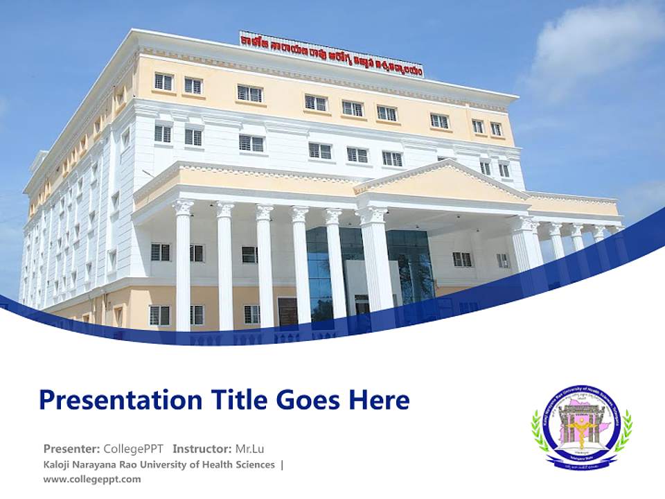 Kaloji Narayana Rao University of Health Sciences Course/Courseware Creation PPT Template4:3 ratio PPT effect preview image5