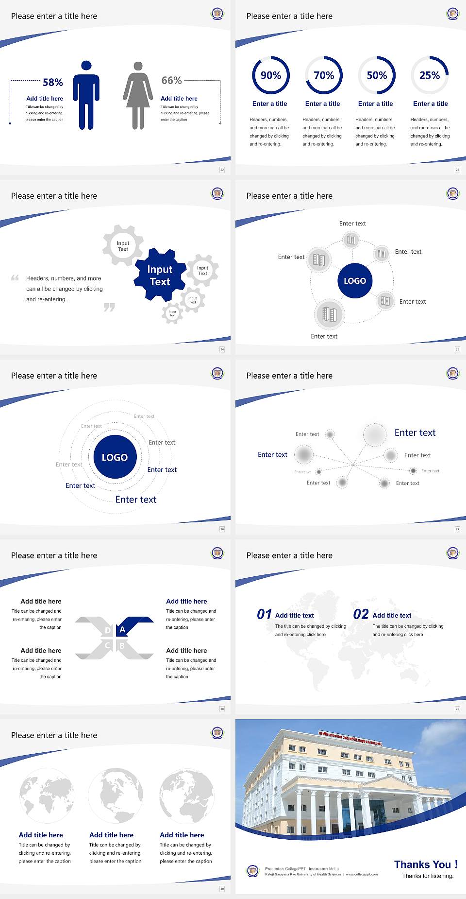 Kaloji Narayana Rao University of Health Sciences Course/Courseware Creation PPT Template4:3 ratio PPT effect preview image4