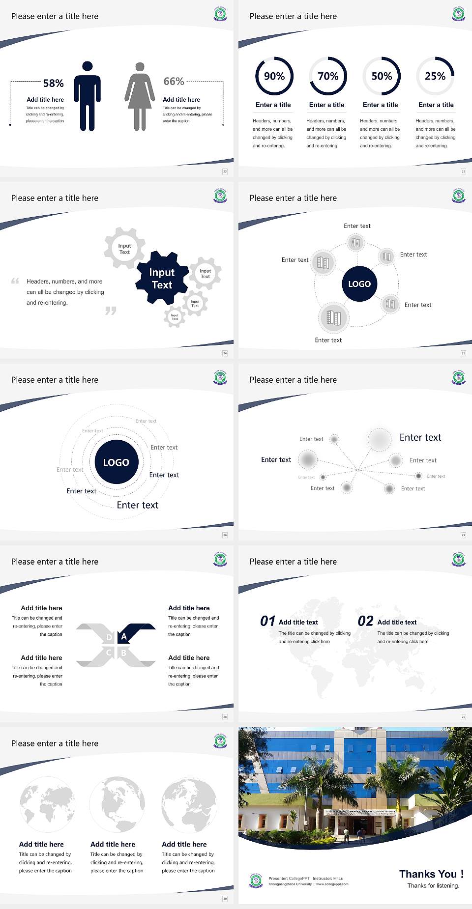 Khongnangthaba University Course/Courseware Creation PPT Template4:3 ratio PPT effect preview image4