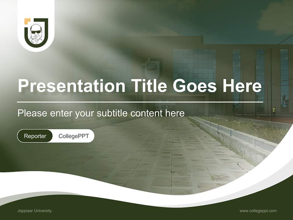 Jeppiaar University Lecture Sharing and Networking Event PPT Template4:3 ratio PPT effect preview image4