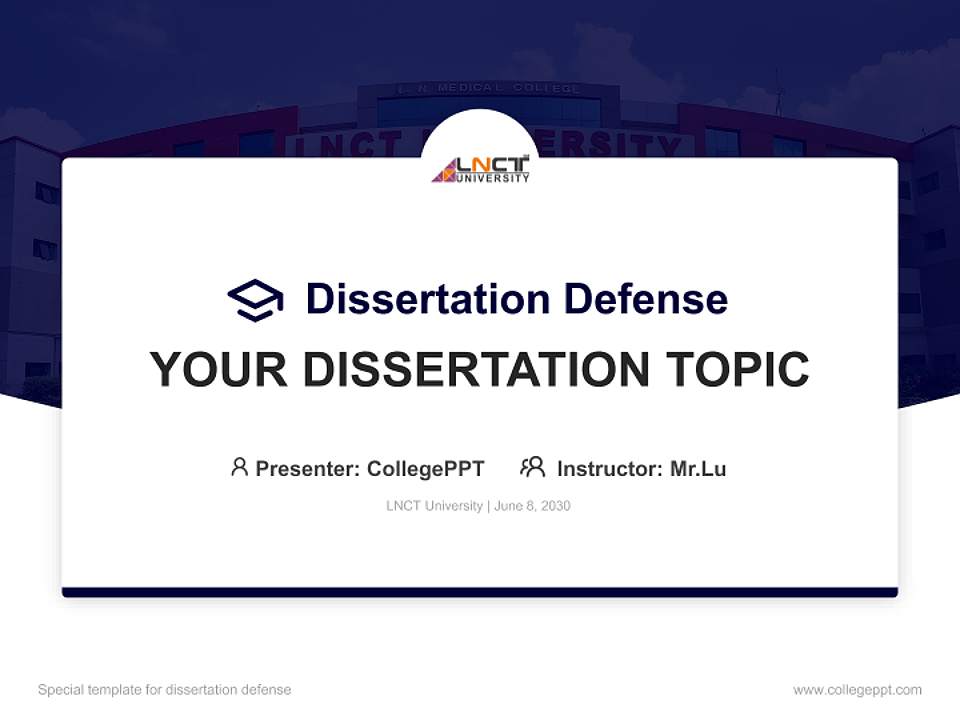 LNCT University Graduation Thesis Defense PPT Template4:3 ratio PPT effect preview image7