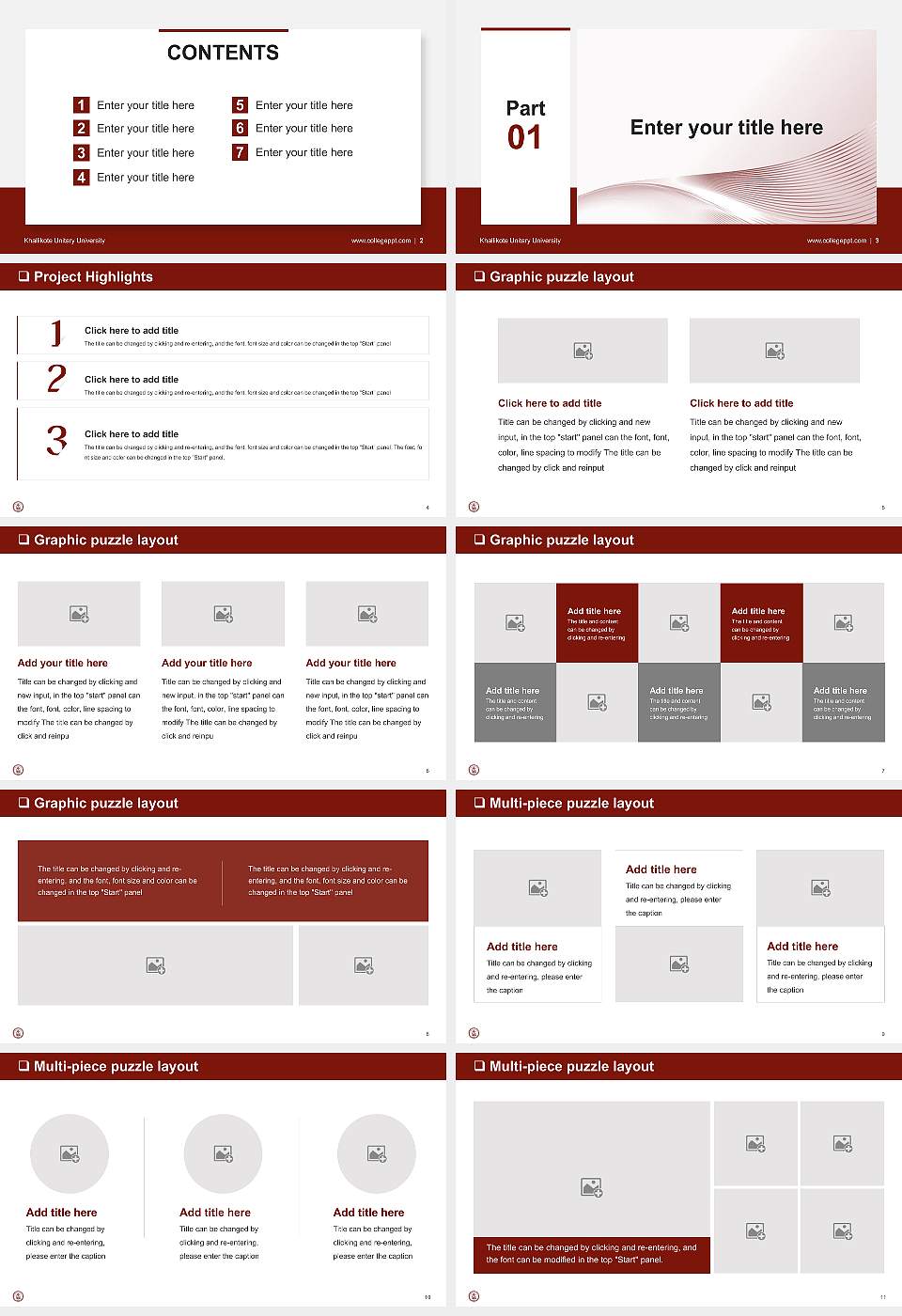 Khallikote Unitary University General PPT Template16:9 ratio PPT effect preview image2