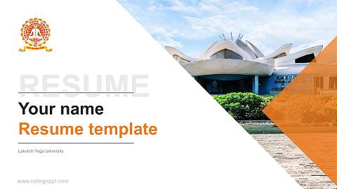 Lakulish Yoga University Resume PPT Template