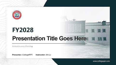Jharkhand University of Technology Academic Presentation/Research Findings Report PPT Template