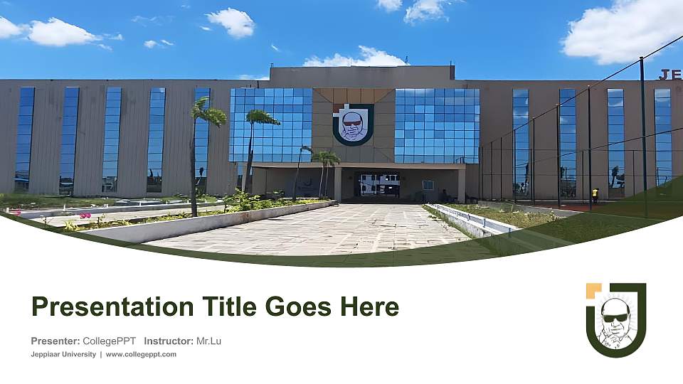 Jeppiaar University Course/Courseware Creation PPT Template16:9 ratio PPT effect preview image