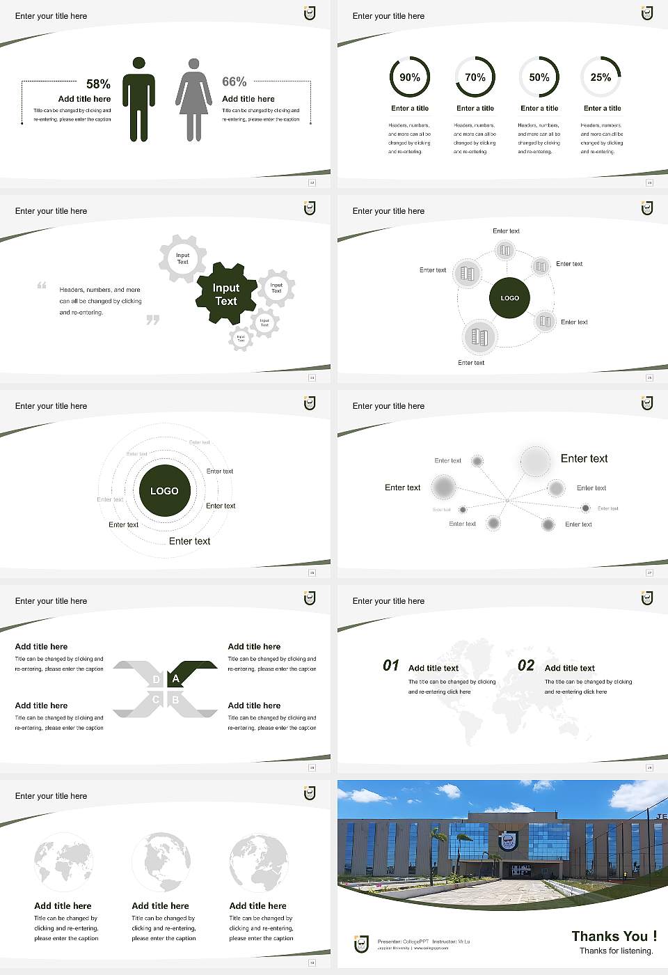 Jeppiaar University Course/Courseware Creation PPT Template16:9 ratio PPT effect preview image4