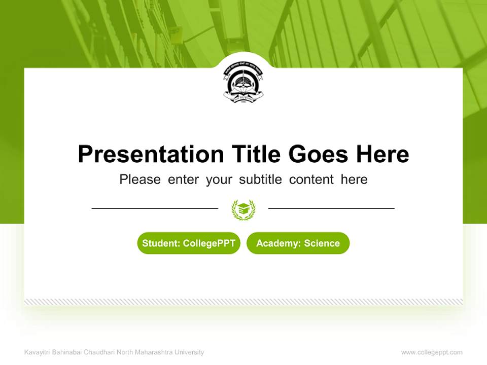 Kavayitri Bahinabai Chaudhari North Maharashtra University National Scholarship Defense PPT Template4:3 ratio PPT effect preview image4