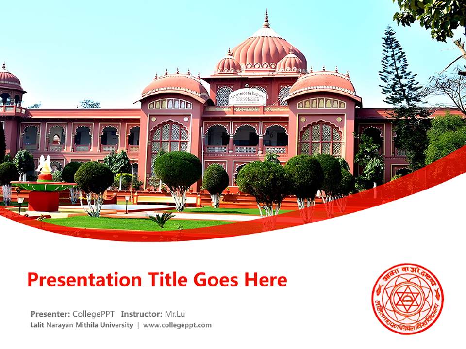 Lalit Narayan Mithila University Course/Courseware Creation PPT Template4:3 ratio PPT effect preview image5