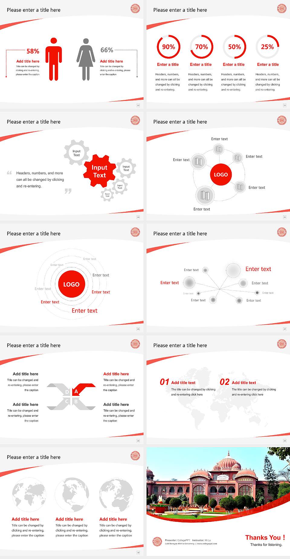 Lalit Narayan Mithila University Course/Courseware Creation PPT Template4:3 ratio PPT effect preview image4