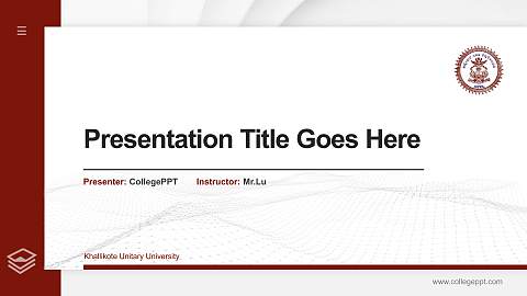 Khallikote Unitary University Thesis Proposal/Graduation Defense PPT Template