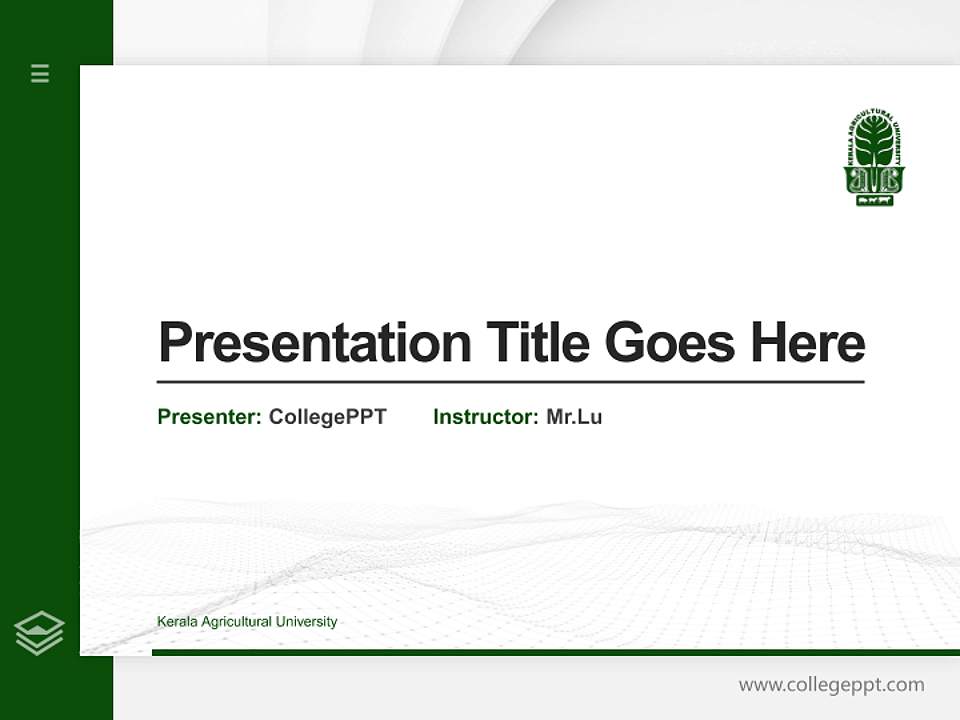 Kerala Agricultural University Thesis Proposal/Graduation Defense PPT Template4:3 ratio PPT effect preview image5