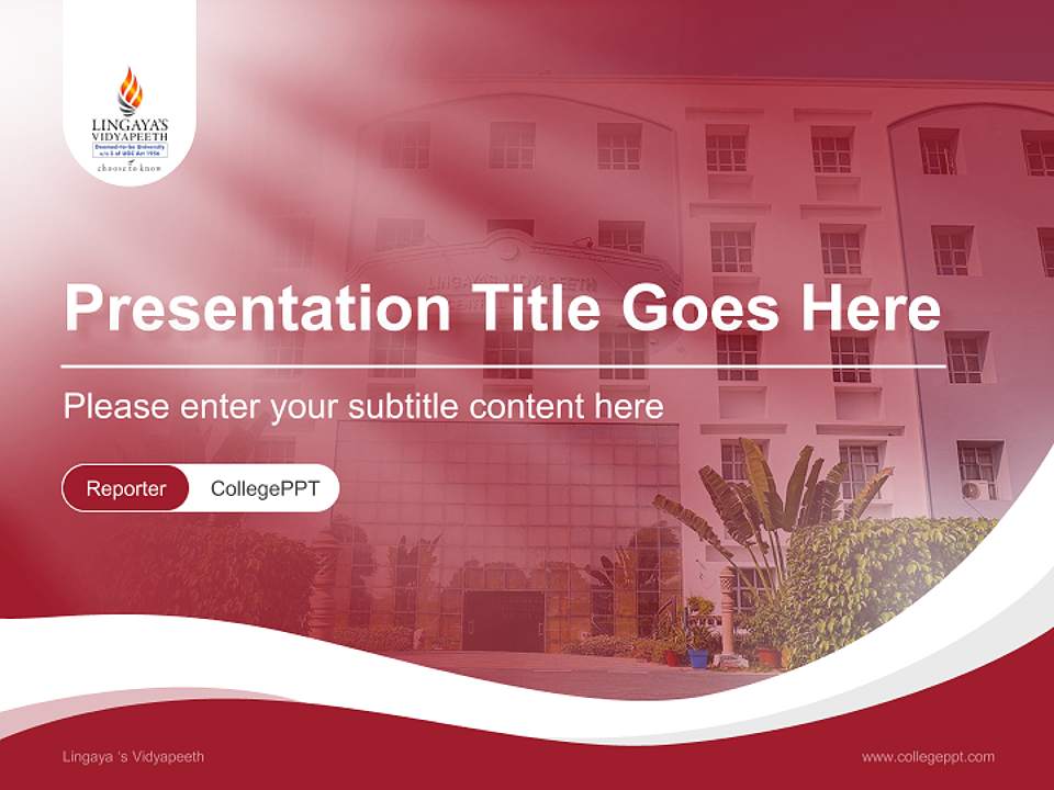 Lingaya ‘s Vidyapeeth Lecture Sharing and Networking Event PPT Template4:3 ratio PPT effect preview image4