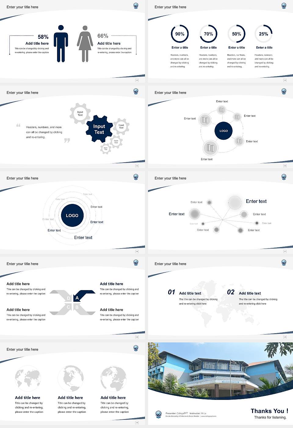 Kerala University of Fisheries & Ocean Studies Course/Courseware Creation PPT Template16:9 ratio PPT effect preview image4
