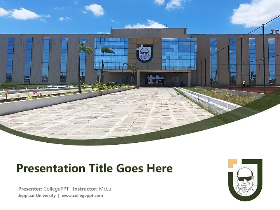 Jeppiaar University Course/Courseware Creation PPT Template4:3 ratio PPT effect preview image5