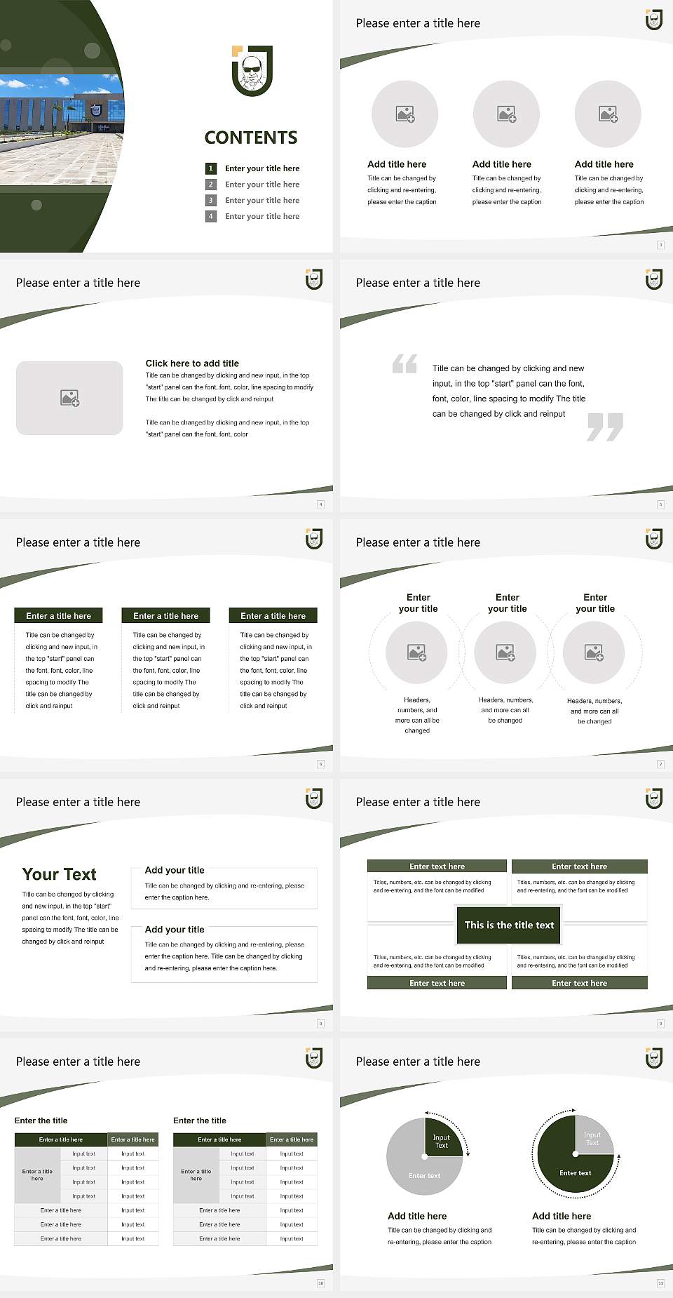 Jeppiaar University Course/Courseware Creation PPT Template4:3 ratio PPT effect preview image2
