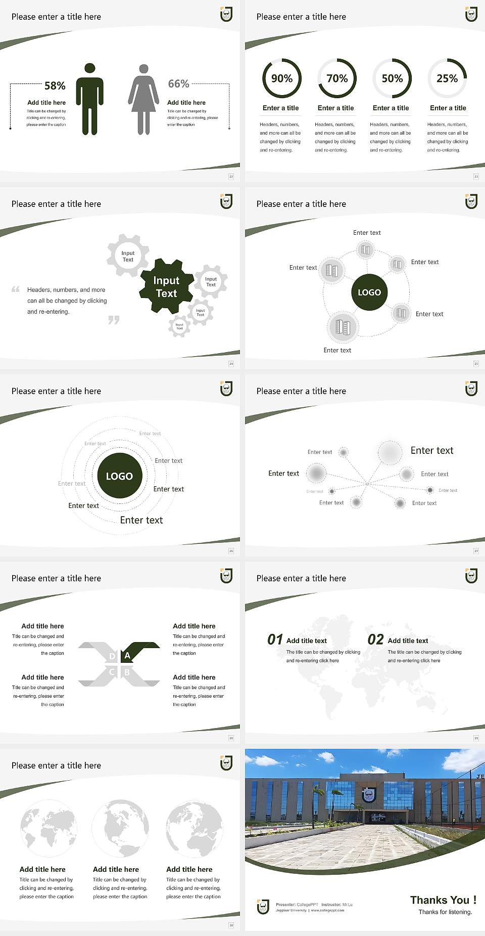 Jeppiaar University Course/Courseware Creation PPT Template4:3 ratio PPT effect preview image4