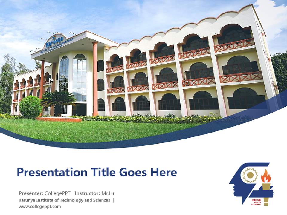 Karunya Institute of Technology and Sciences Course/Courseware Creation PPT Template4:3 ratio PPT effect preview image5