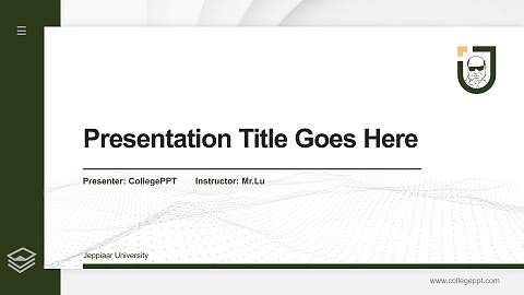Jeppiaar University Thesis Proposal/Graduation Defense PPT Template