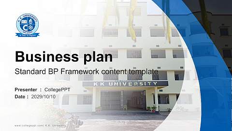 K.K. University Competition/Entrepreneurship Contest PPT Template