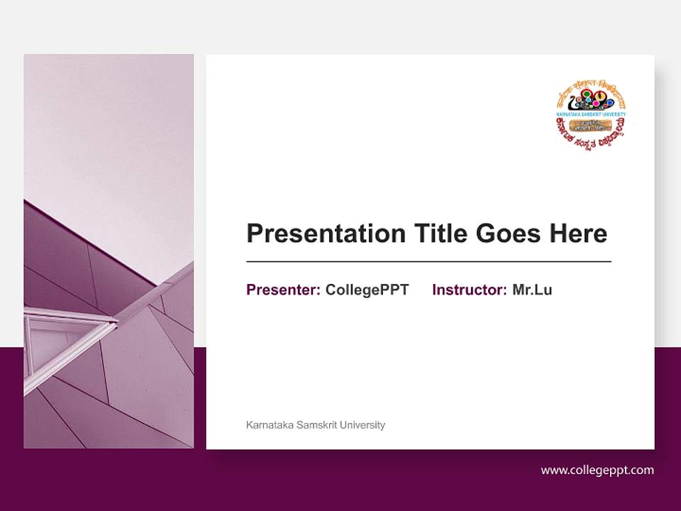 Karnataka Samskrit University General PPT Template4:3 ratio PPT effect preview image6