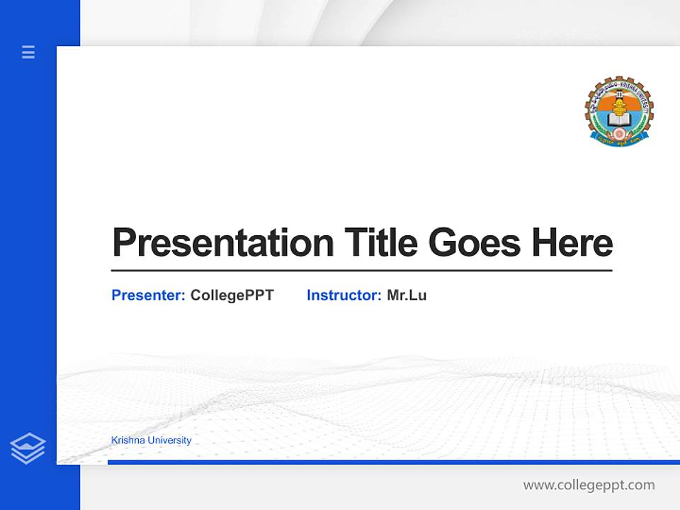 Krishna University Thesis Proposal/Graduation Defense PPT Template4:3 ratio PPT effect preview image5