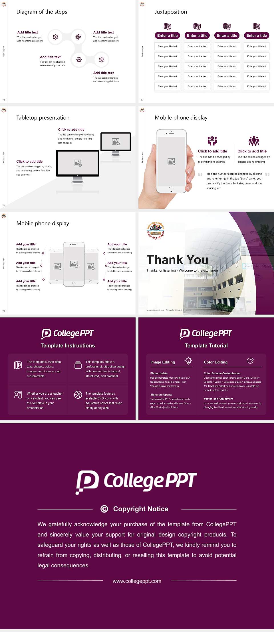 Karnataka Samskrit University Competition/Entrepreneurship Contest PPT Template4:3 ratio PPT effect preview image9