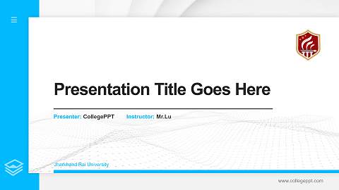 Jharkhand Rai University Thesis Proposal/Graduation Defense PPT Template