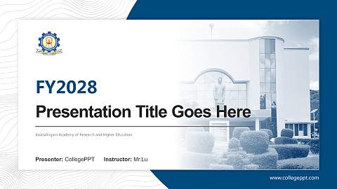 Kalasalingam Academy of Research and Higher Education Academic Presentation/Research Findings Report PPT Template