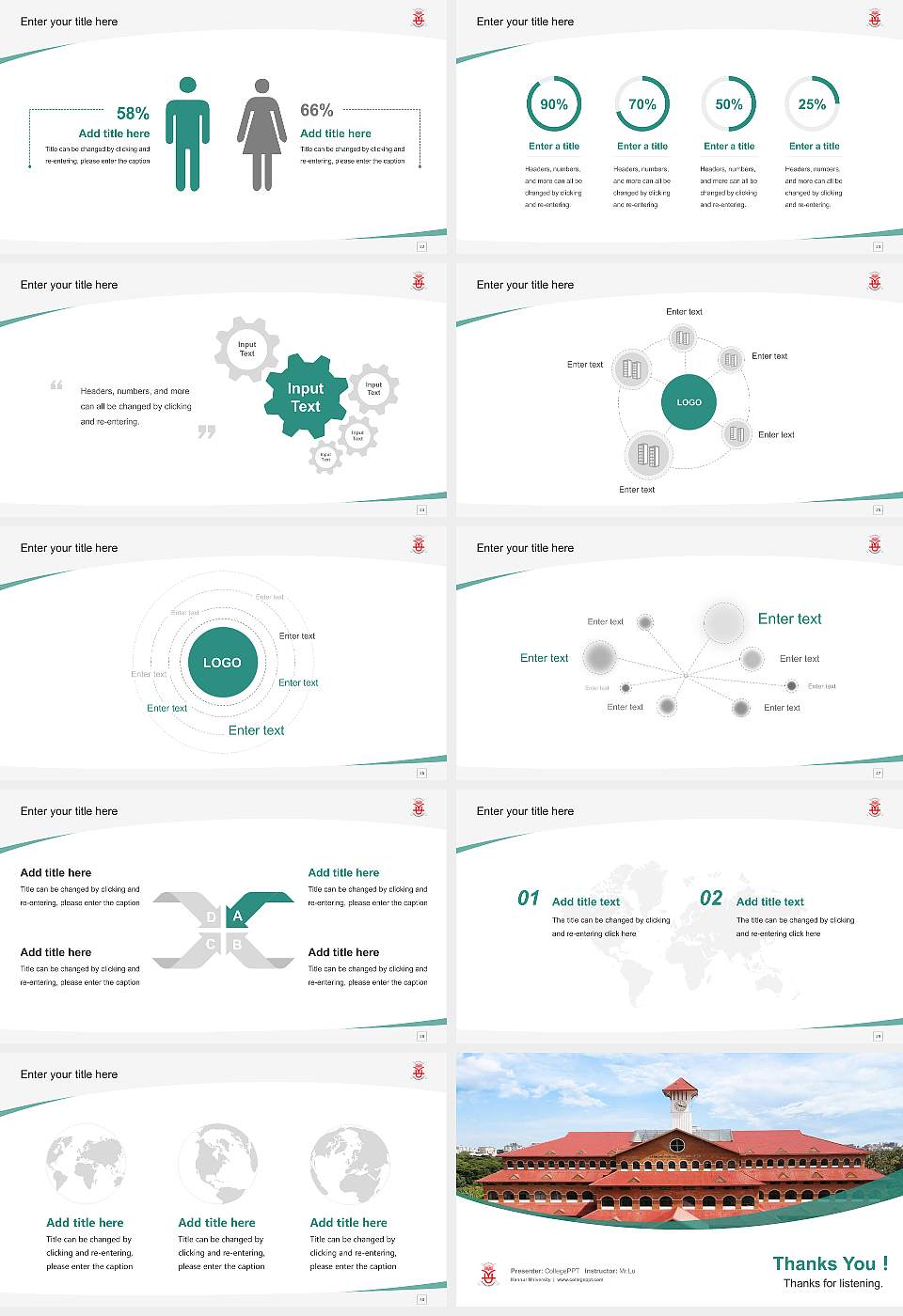 Kannur University Course/Courseware Creation PPT Template16:9 ratio PPT effect preview image4