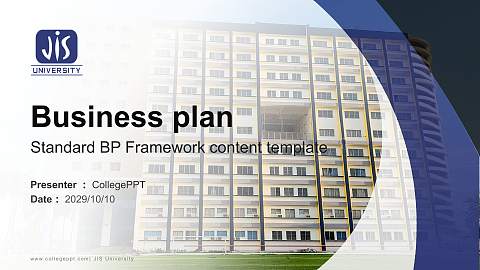 JIS University Competition/Entrepreneurship Contest PPT Template