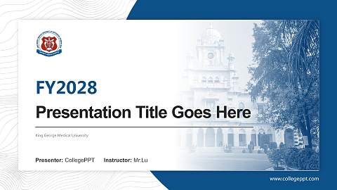 King George Medical University Academic Presentation/Research Findings Report PPT Template