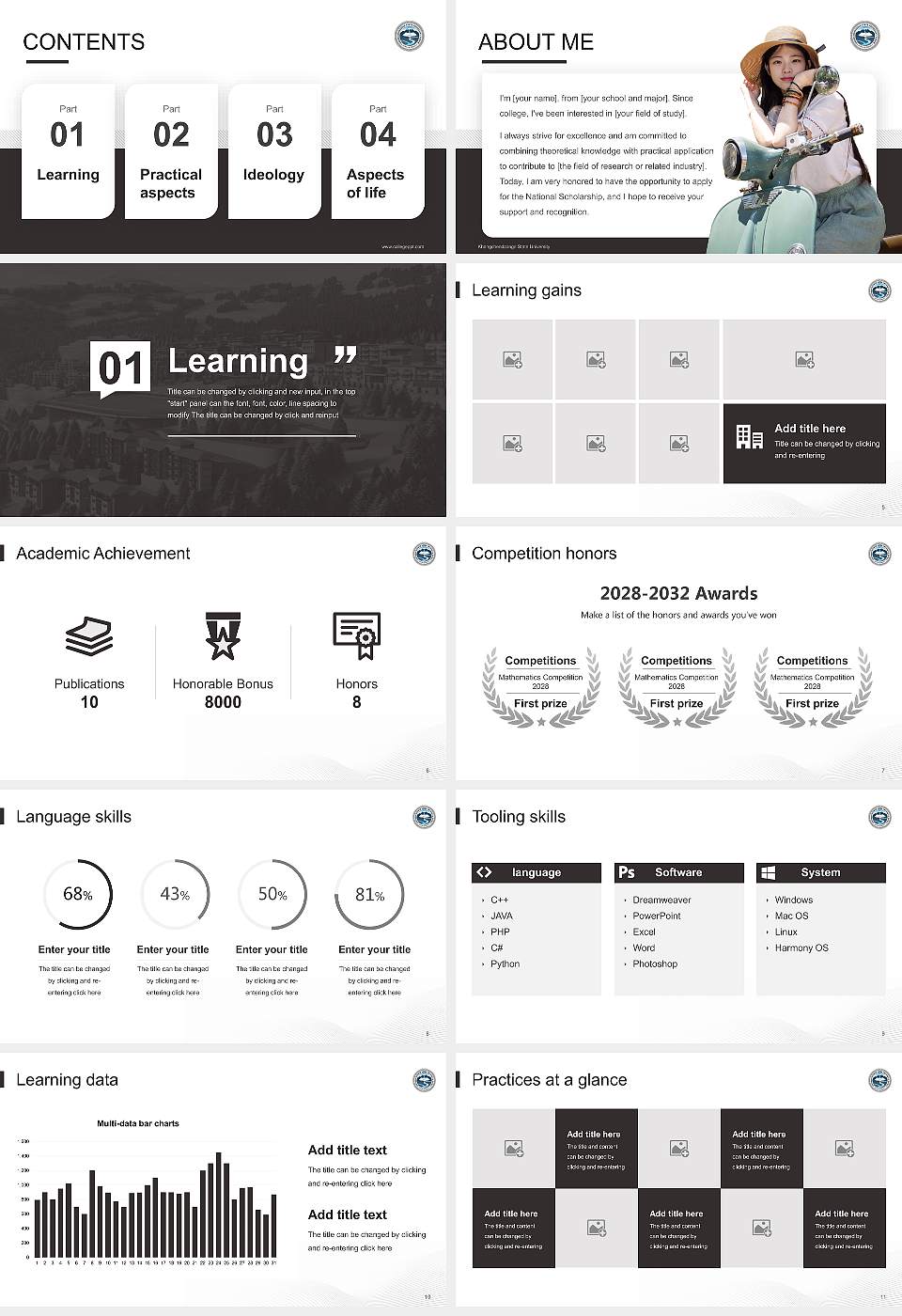 Khangchendzonga State University National Scholarship Defense PPT Template16:9 ratio PPT effect preview image2