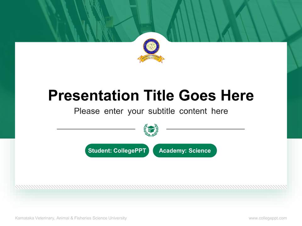 Karnataka Veterinary, Animal & Fisheries Science University National Scholarship Defense PPT Template4:3 ratio PPT effect preview image4