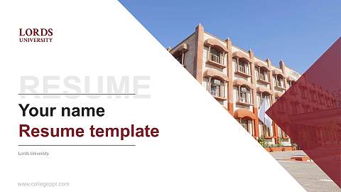 Lords University Resume PPT Template