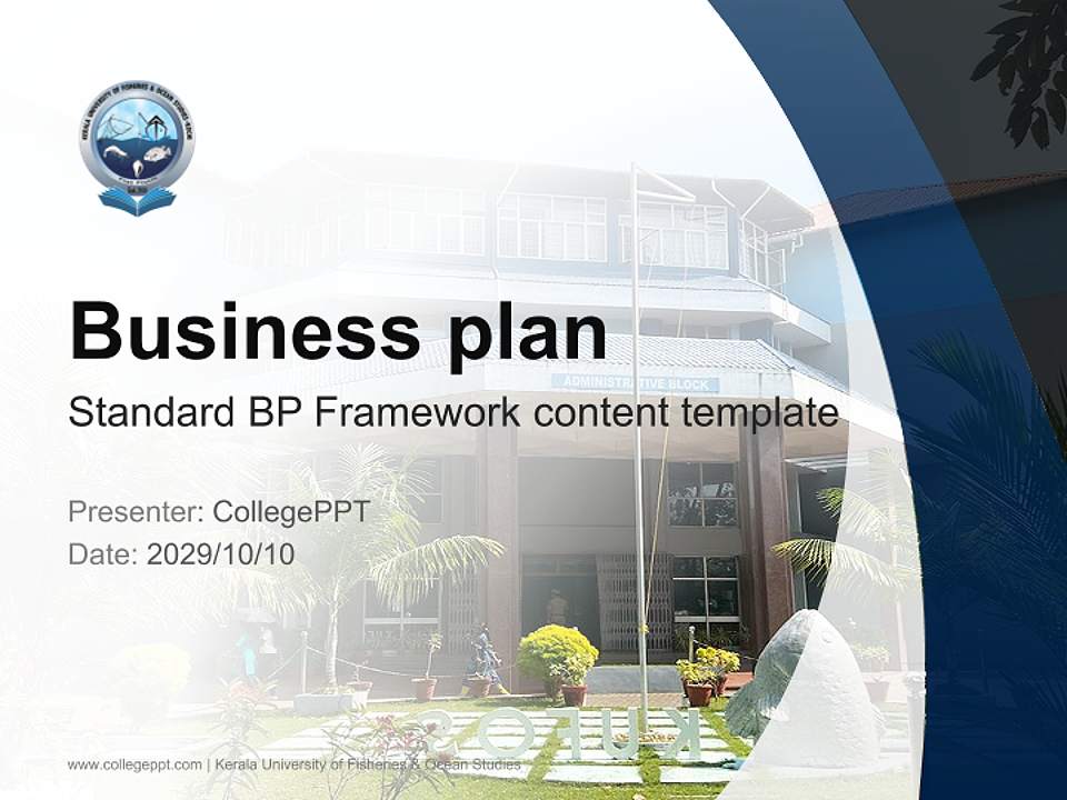 Kerala University of Fisheries & Ocean Studies Competition/Entrepreneurship Contest PPT Template4:3 ratio PPT effect preview image9
