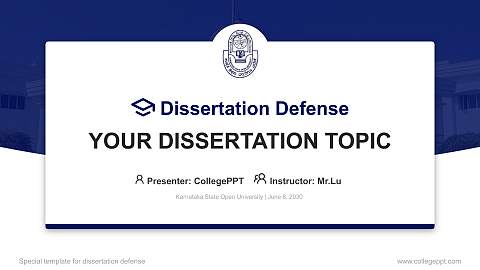 Karnataka State Open University Graduation Thesis Defense PPT Template