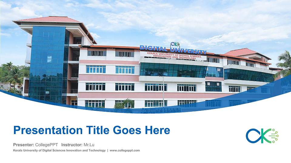 Kerala University of Digital Sciences Innovation and Technology Course/Courseware Creation PPT Template16:9 ratio PPT effect preview image