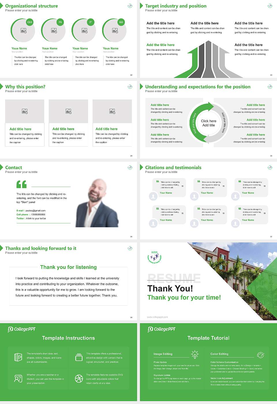 Kalinga Institute of Social Sciences Resume PPT Template16:9 ratio PPT effect preview image4