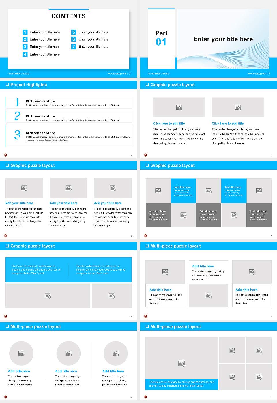 Jharkhand Rai University General PPT Template16:9 ratio PPT effect preview image2