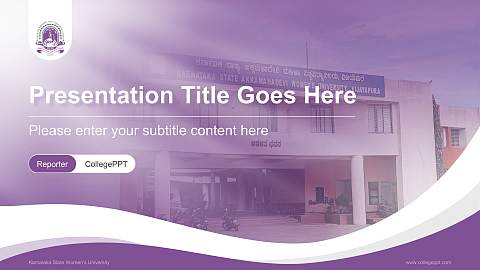 Karnataka State Women’s University Lecture Sharing and Networking Event PPT Template
