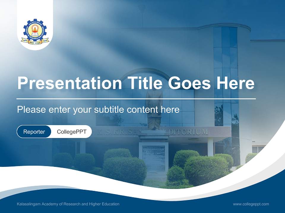 Kalasalingam Academy of Research and Higher Education Lecture Sharing and Networking Event PPT Template4:3 ratio PPT effect preview image4