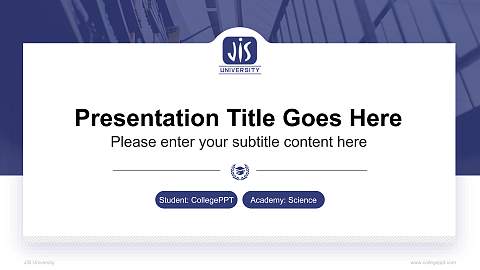 JIS University National Scholarship Defense PPT Template