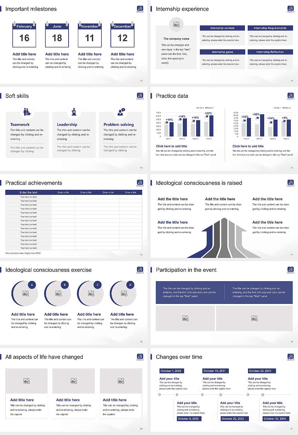 JIS University National Scholarship Defense PPT Template16:9 ratio PPT effect preview image3