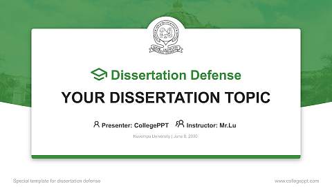 Kuvempu University Graduation Thesis Defense PPT Template