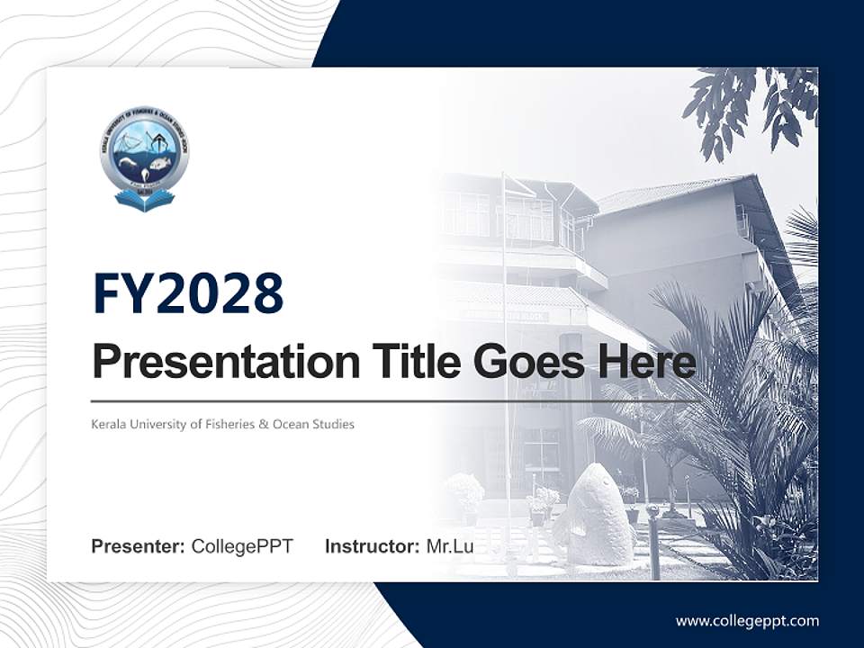 Kerala University of Fisheries & Ocean Studies Academic Presentation/Research Findings Report PPT Template4:3 ratio PPT effect preview image5