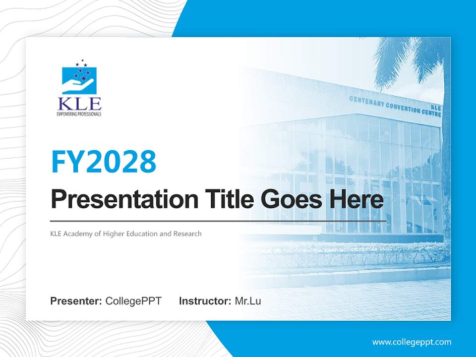 KLE Academy of Higher Education and Research Academic Presentation/Research Findings Report PPT Template4:3 ratio PPT effect preview image5