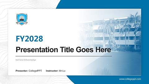 Kadi Sarva Vishwavidyalaya Academic Presentation/Research Findings Report PPT Template